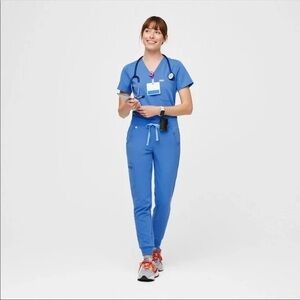 Figs scrub set capri blue